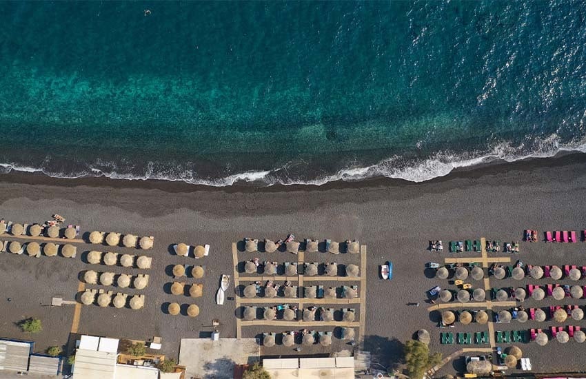 Black sand beaches